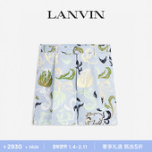 男士 度假风印花腰带短裤 春夏季 LANVIN浪凡 法式 时尚 棉质休闲裤