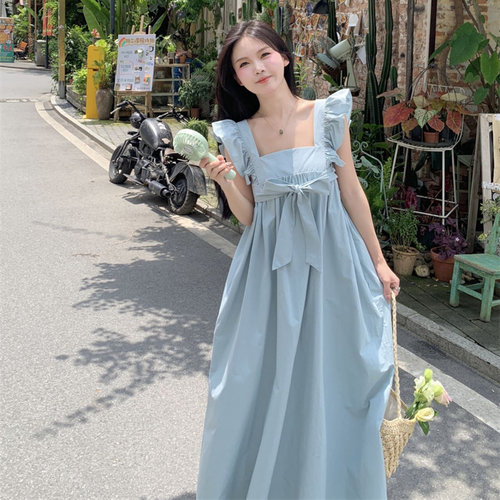 法式气质连衣裙女夏季甜美长裙子