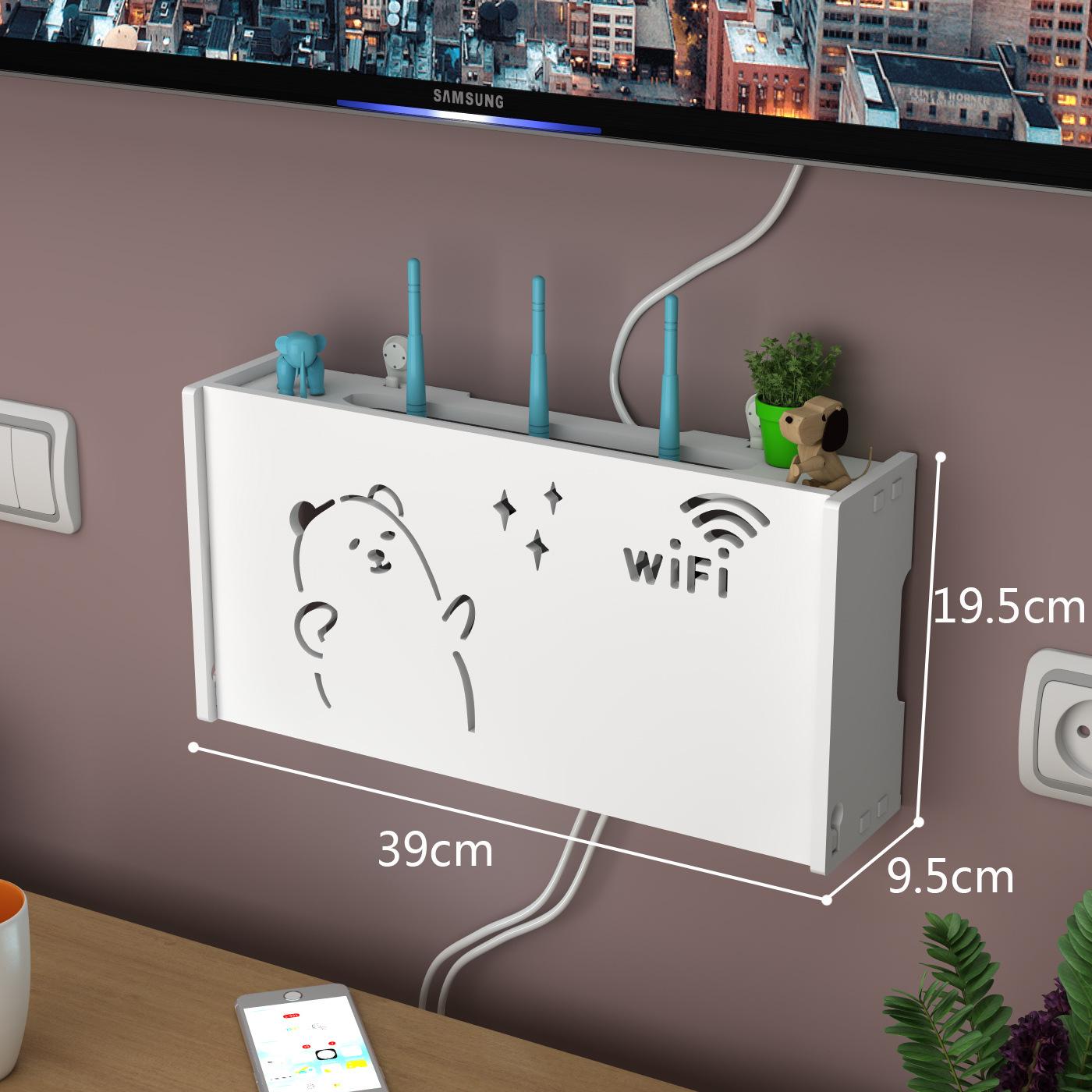 遮挡路由器收纳壁挂插座弱电箱挂墙装饰整理盒柜子电视柜wifi置物