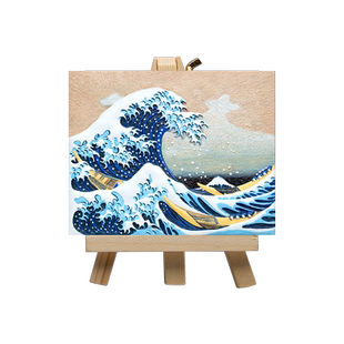 玩作大艺术家摆件涂色填色DIY手绘画梵高星空向日葵填充丙烯油画