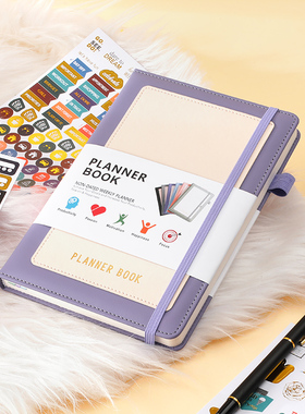 时间轴周计划weeks手帐本todolist记录本学生自律计划本笔记本子精致效率手册日程本planner月计划点阵方格本