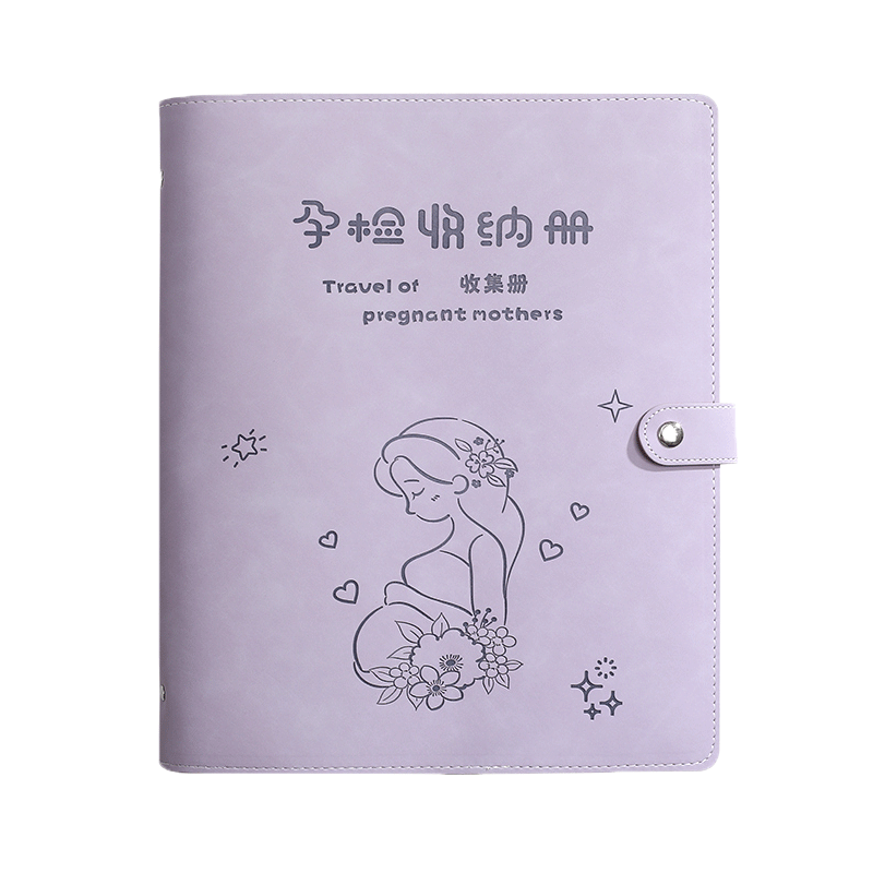 孕检收纳册产检资料收纳袋龙宝宝孕妈妈孕期档案册孕妇b超建档手册怀孕记录册软皮产检本报告单子活页文件夹