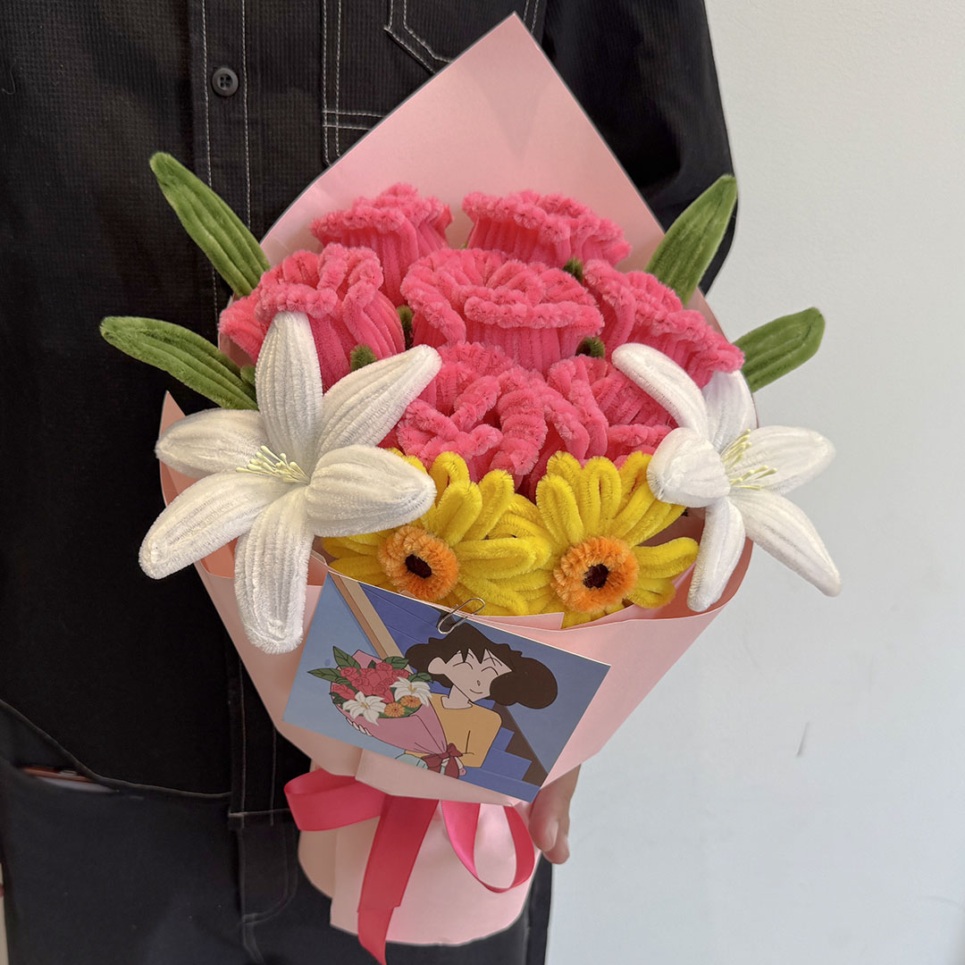 美伢广志同款花束扭扭棒花束成品送女友生日礼物闺蜜毕业礼物七夕