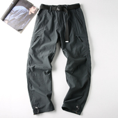 直筒防水休闲裤 出德国户外春秋薄款 裤 腰带多口袋工装 男 软壳冲锋裤