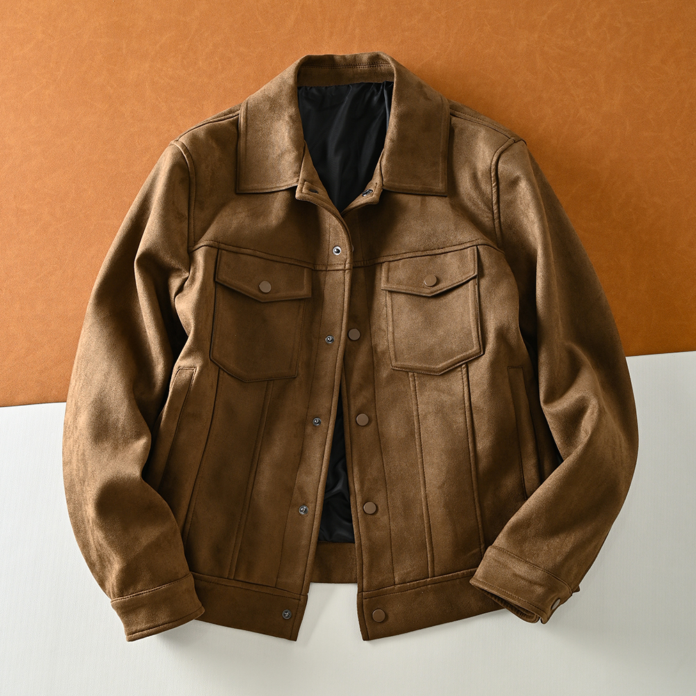 西班牙订单麂皮绒工装夹克