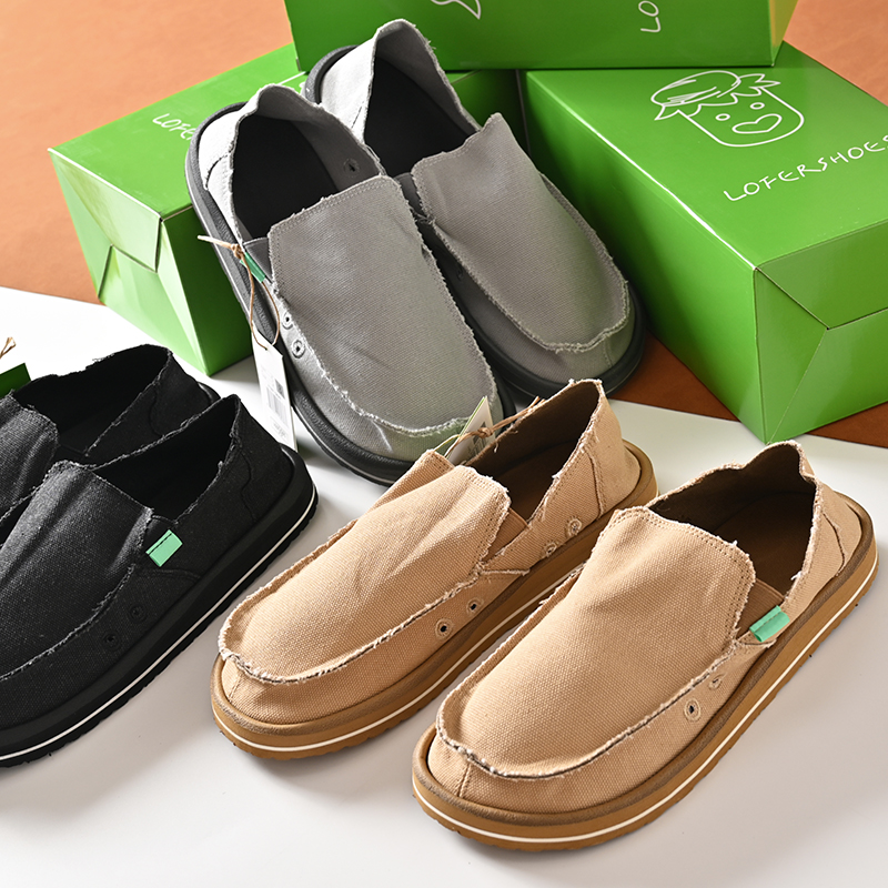 外贸男鞋夏季一脚蹬渔夫鞋