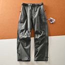 军版鸟家硬壳冲锋裤男士秋季侧边拉链潮流宽松户外防水直筒休闲裤