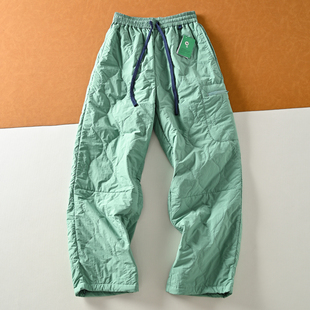 外贸工厂出口宽松防风保暖直筒防风休闲棉裤 绗缝夹棉冬季 男女同款