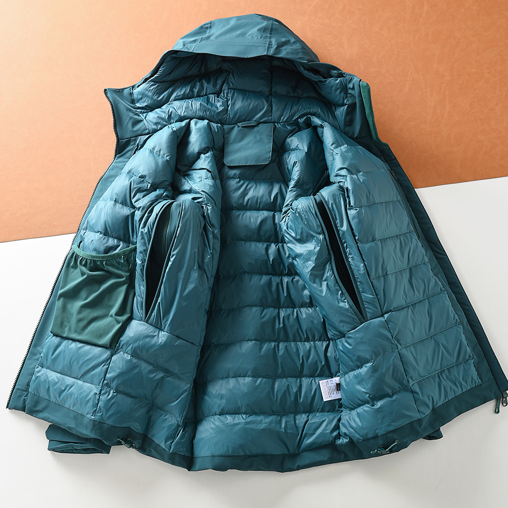 90白鸭绒户外男女款羽绒冲锋衣