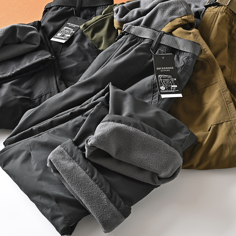 德国单加绒加厚工装休闲长裤