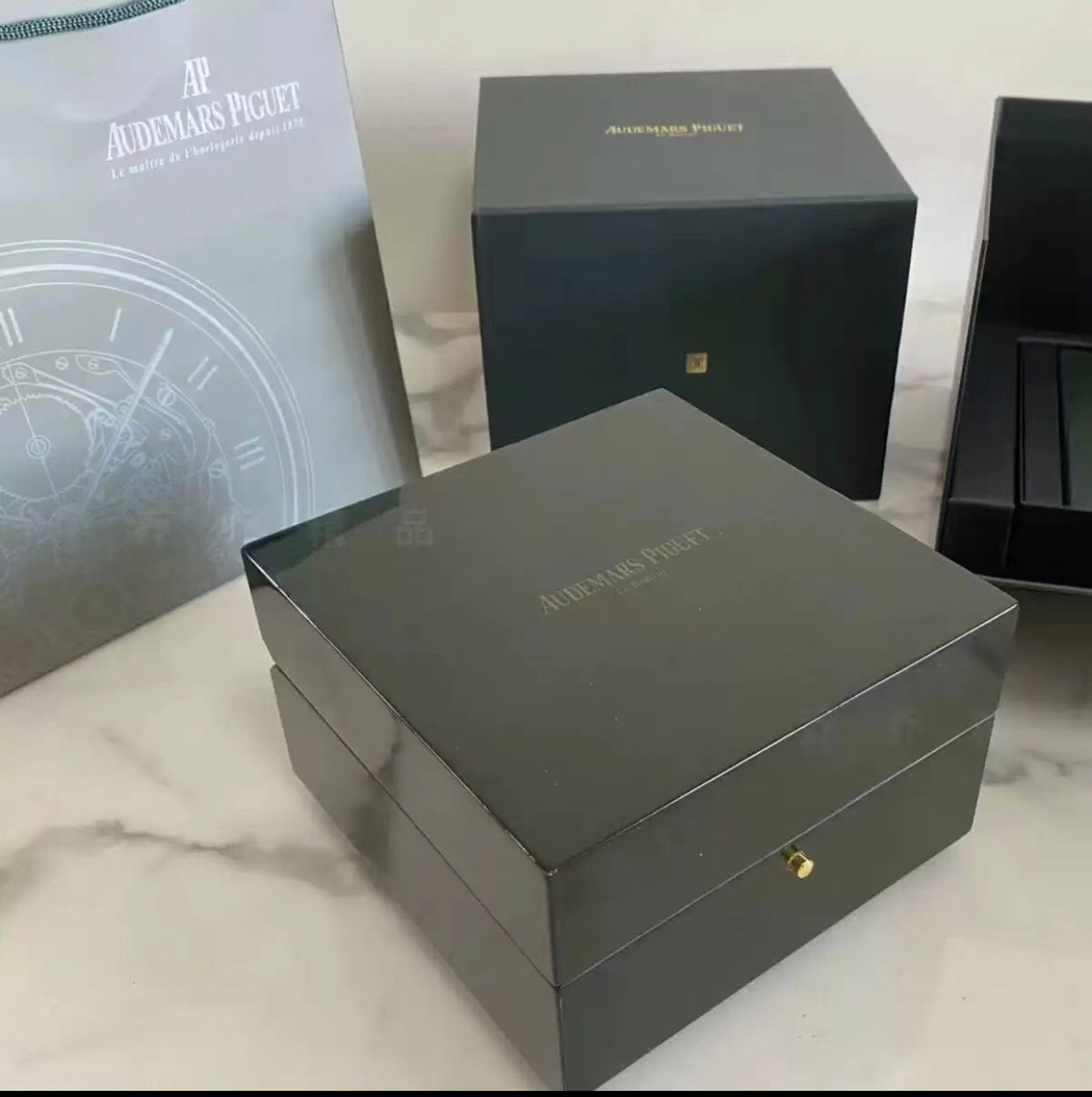 thumbnail for Free Shipping Audemars Piguet Watch Box Ap Oak Series High-End Original Box High-End Box Instruction Manual Handbag Complete Set