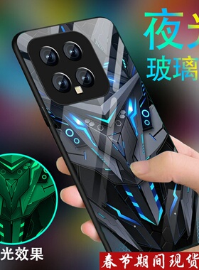 黑色战士适用小米14手机壳13男MI12pro新款11ultra炫酷12X夜光玻璃12S全包lite防摔12tpro潮至尊青春版高级套