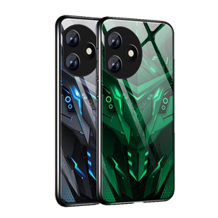 黑色战士适用华为荣耀x50i+手机壳男honorx30新款x50炫酷x20SE夜光玻璃x40i全包X50GT防摔高级x30max潮X10套