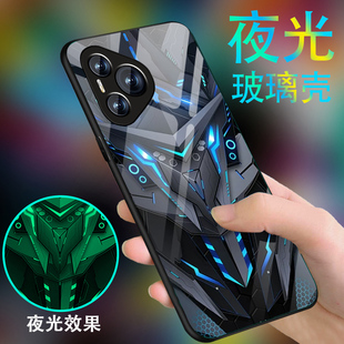 炫酷P40夜光玻璃P50e全包ultra高级感p30防摔p20潮p10plus硅胶套 黑色战士适用华为pura70手机壳男p60pro新款