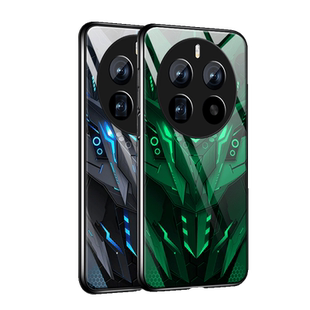 黑色战士适用oppo真我12pro手机壳男realme11新款10PRO+炫酷10s夜光玻璃至尊版全包高级感防摔潮牌硅胶保护套