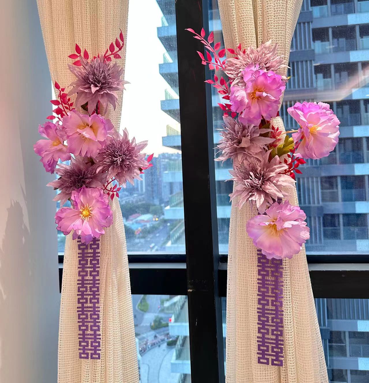 婚房布置套装结婚绑带成品