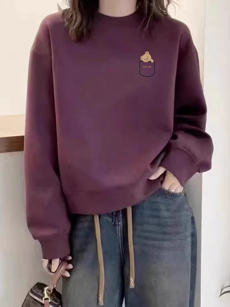 丝绒紫色短运动衫女士2025新款秋冬欧式无帽小外套西式上衣