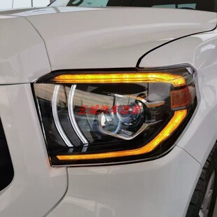 适用于14 大灯总成led双光透镜大灯日行灯流光转向灯 18年坦途改装