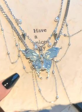 甜酷风新款小众独特精致锁骨链