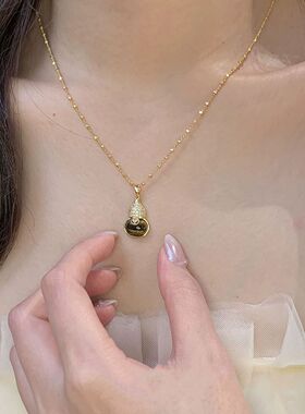 葫禄双全!美拉德葫芦吊坠项链女轻奢小众高级感毛衣链美拉德配饰