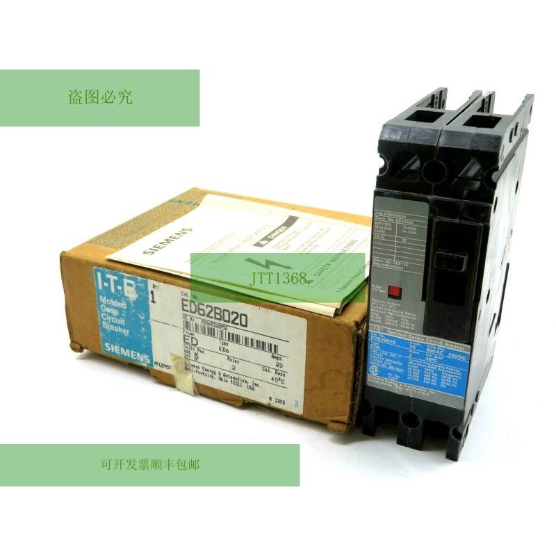 Nuovo Interruttore  Ed62B020 600AC 250DC 2 Poli