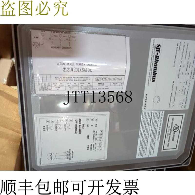 原装供应Zoeller 10-1078 单泵控制面板 3 相 0-4A NEMA Re - - 实物图