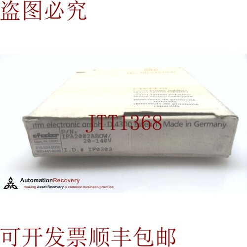 原装供应IFM IFA2002-ABOW生产传感器，IF0303，309592