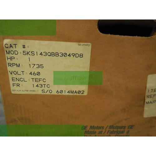 5KS143QBB3049D8 电机 1 马力 1735 转/分 3 相 60HZ