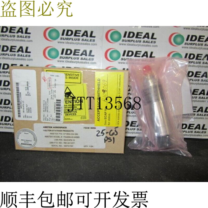原装供应Ametek PA4089-4024589 压力传感器 25-65 PSIA 已调整 -