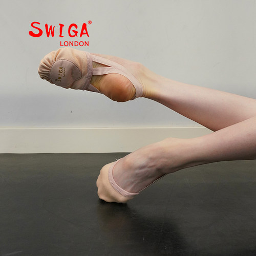 swiga弹力布半截夏季舞蹈鞋
