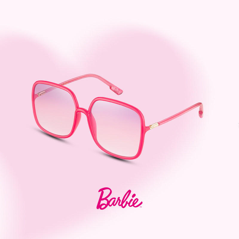 Barbie芭比官方正品墨镜女防晒防紫外线粉色太阳镜复古夏季礼物