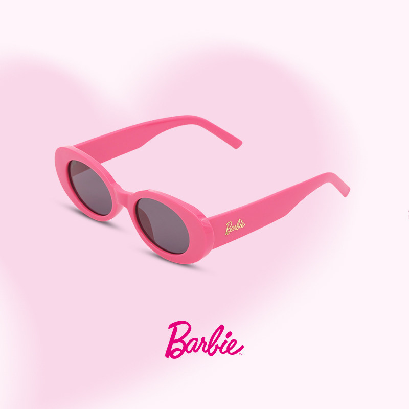 Barbie芭比官方正品女生墨镜防紫外线粉太阳镜眼镜新款新年礼物