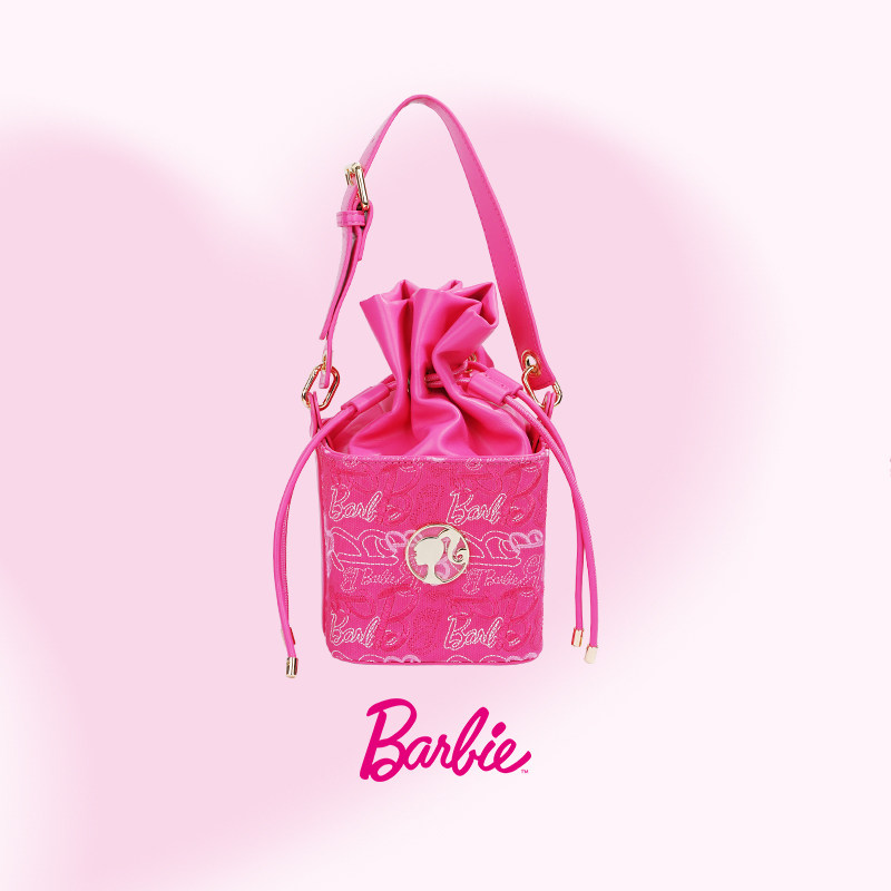 【Barbie芭比官方正品】粉色水桶包新款通勤单肩包时尚女款包包,箱包皮具/热销女包/男包,水桶包,淘宝优惠券,粉丝福利购,淘宝优惠卷