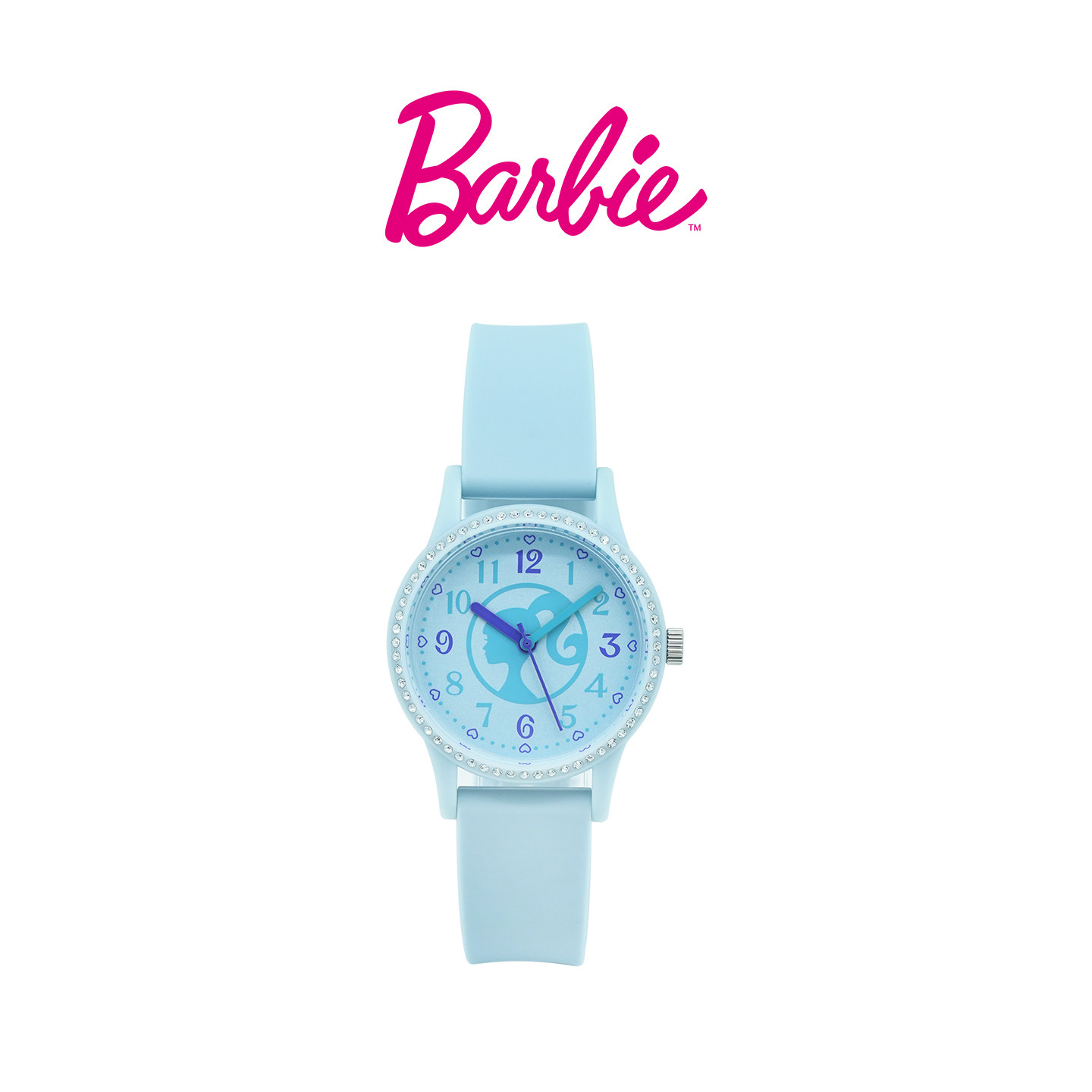Barbie芭比官方正品硅胶表带手表女款腕表学生防水时尚石英表礼物
