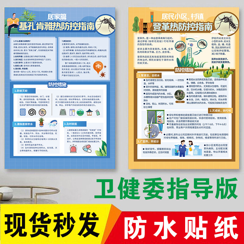 基孔肯雅热宣传海报【现货秒发】