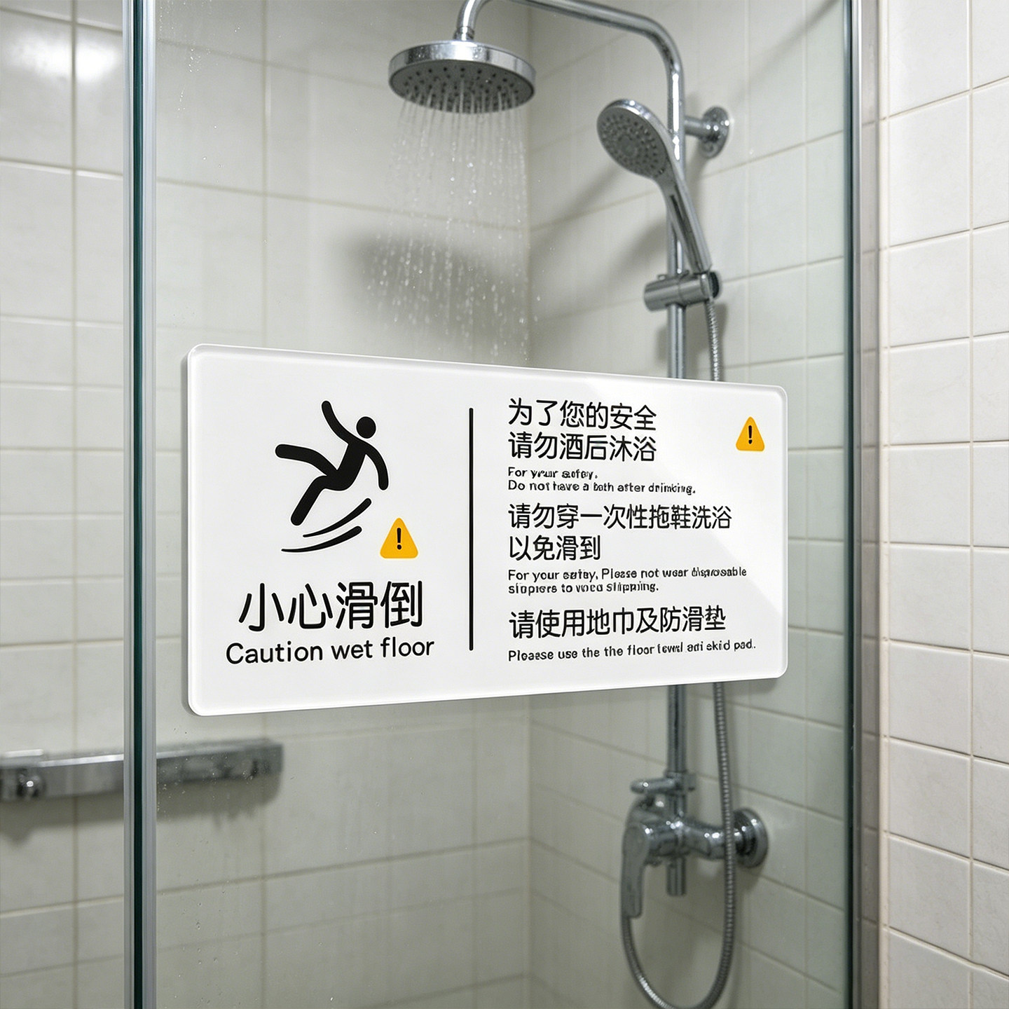 【量大优惠】小心地滑提示牌