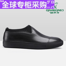 潮流鞋 日本新款 超软头层牛皮休闲皮鞋 真皮舒适驾车鞋 男鞋