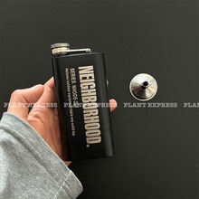 NBHD黑化风酒壶随身便携口袋酒壶威士忌壶户外露营厚实不锈钢酒具