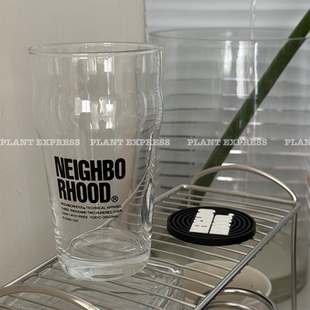 24AW GLASS啤酒咖啡饮料杯 NEIGHBORHOOD玻璃杯品脱杯NBHD PINT