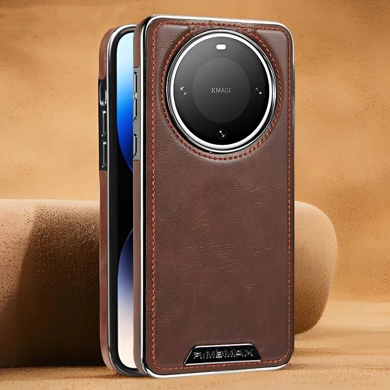 适用于华为Mate60磁吸手机壳全包防摔皮革保护套mate70pro高档商务皮套60pro+手机壳高级感男女款皮质保护壳