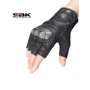 SBK夏季SH-1摩托车骑行手套机车半指透气触屏男女碳纤维防护装备