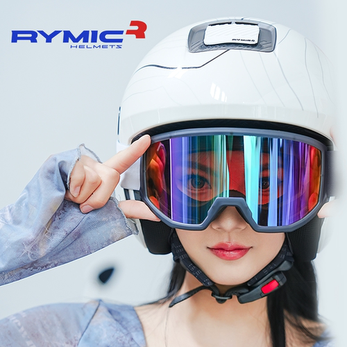睿觅Rymic摩托车半盔NE02电动车头盔冬季滑雪盔四分之三男女通用