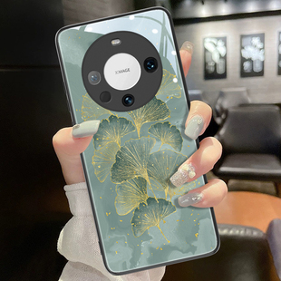 超火雅青银杏叶适用华为mate80pro手机壳新款mate70保护套女款mate60pro外壳网红奢华mate50pro+高级感mate40