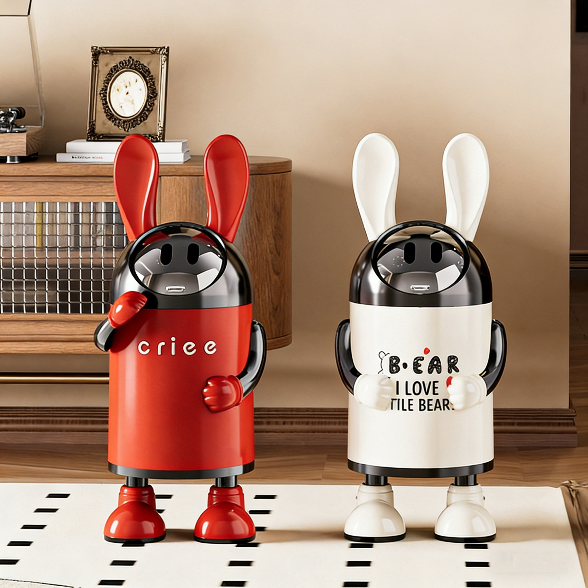 创意垃圾桶新款家用客厅卧室卫生间可爱高颜值大号大容量翻盖纸篓