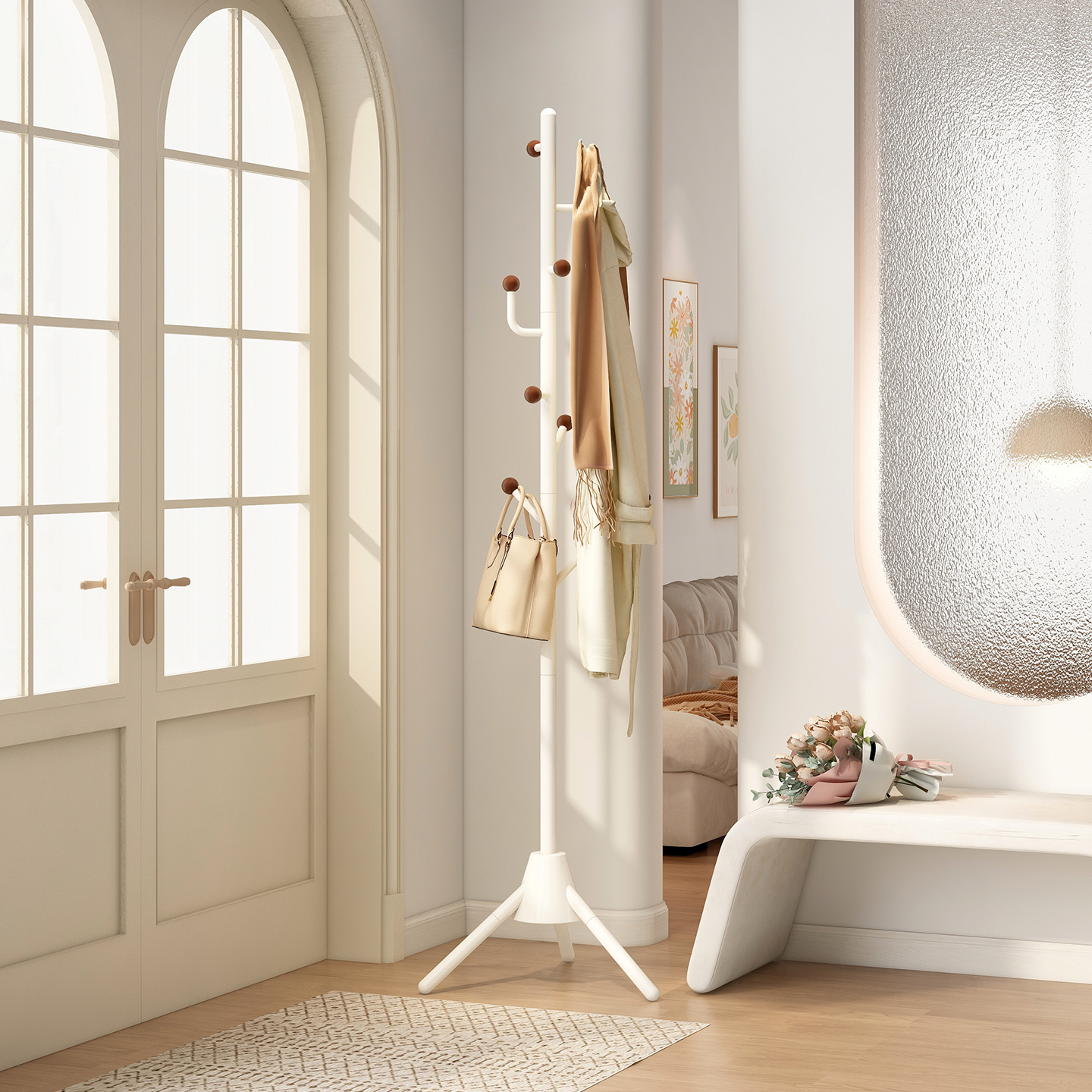 速立普家用入户门落地挂包包架子