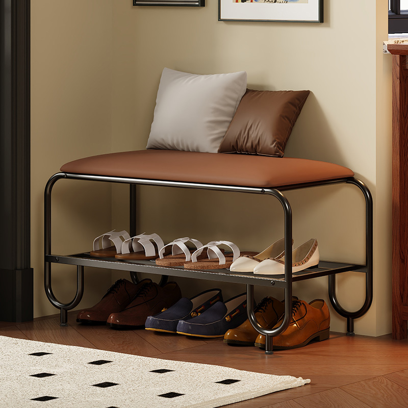 速立普中古风家用换鞋凳鞋柜一体