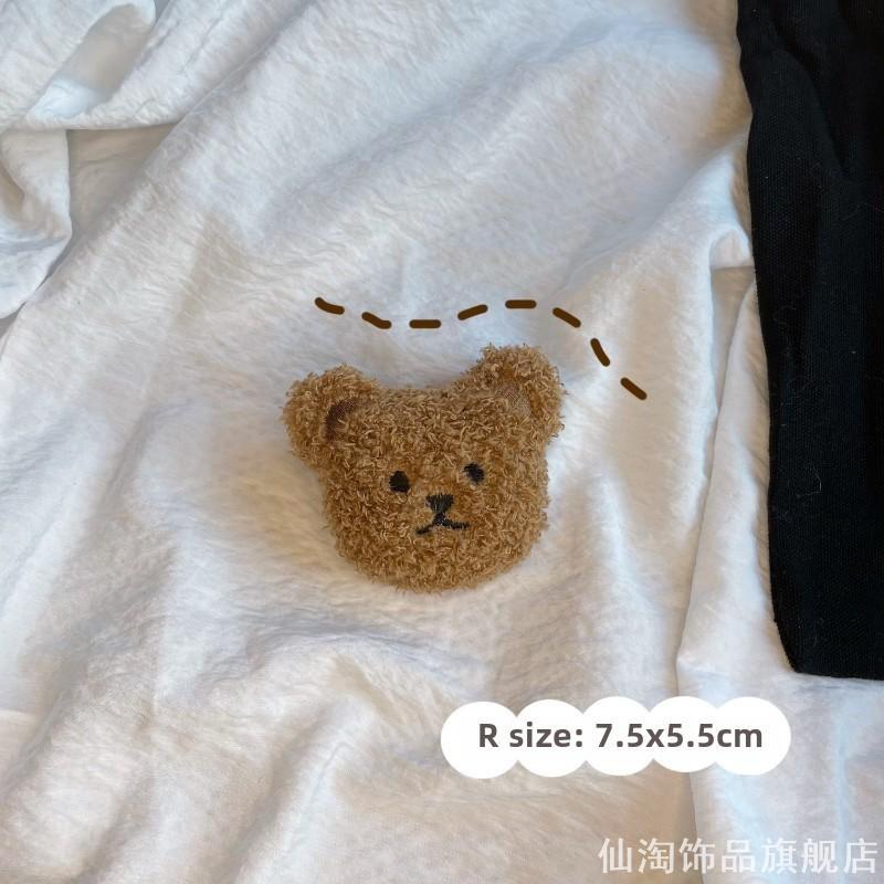 衣服配饰卡通毛绒小熊胸针围巾装饰配件日系可爱饰品学生包包别针 | 丫丫淘宝网
