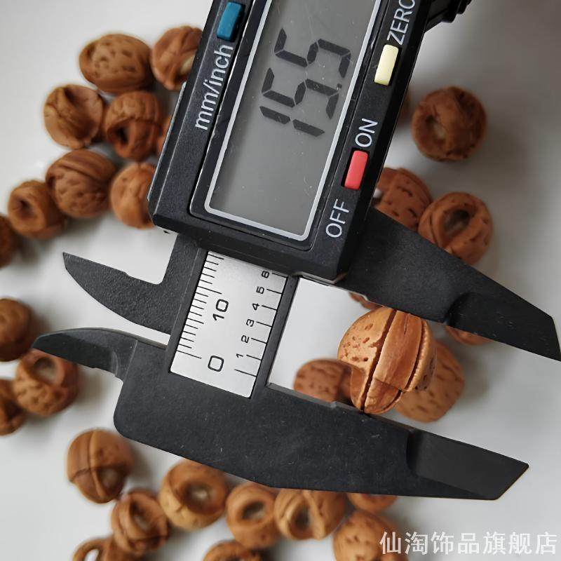 文玩配饰桃核桃蓝手工雕刻挂件diy配件宝宝饰品编红绳手脚链配件