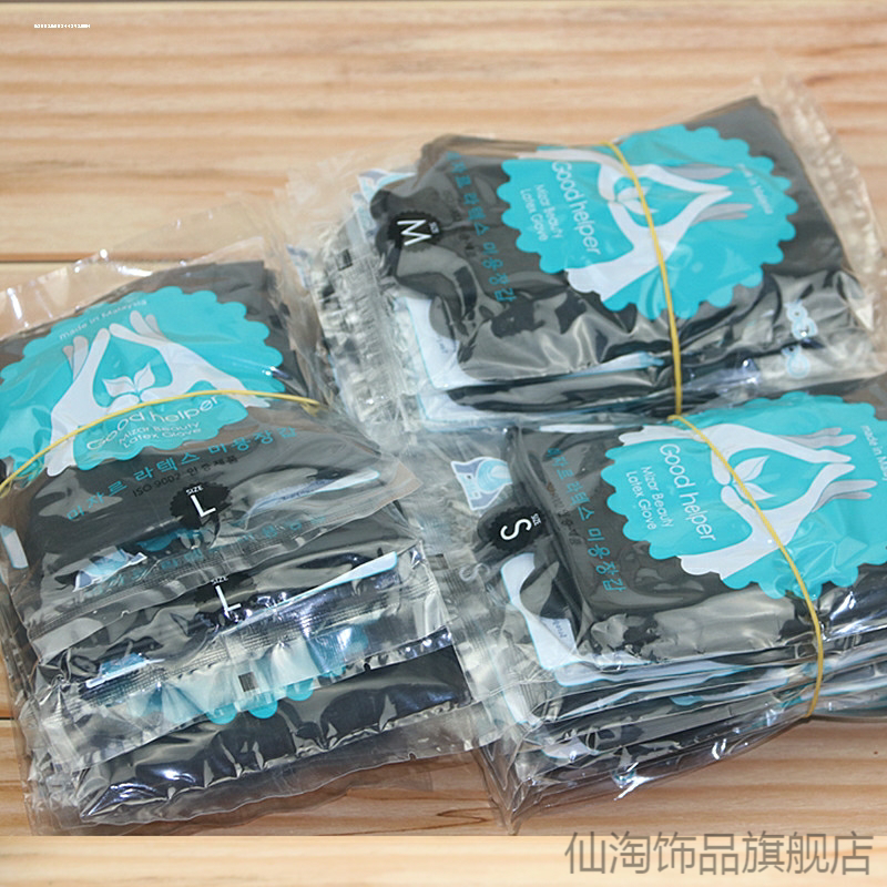 手套黑色美发发型师染发工作纹身