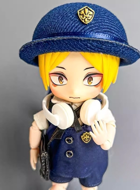 dollhouse冷酷适用过家家ob22耳麦娃用耳机黑色出逃BJD帅气土音